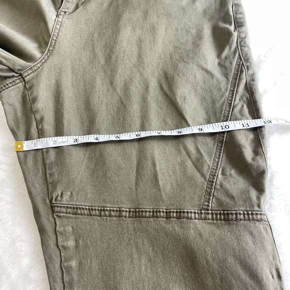 Supplies Skinny Moto Pants Womens Size 20W Olive Green High Rise Outdoor Stretch - Picture 14 of 16